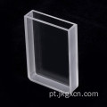 Cuveta de vidro óptico transparente grande